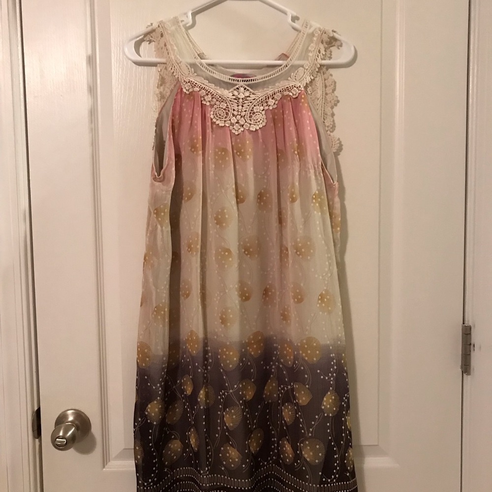 Colored sheer dress